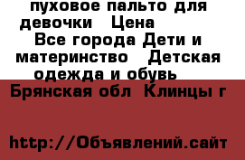 пуховое пальто для девочки › Цена ­ 1 500 - Все города Дети и материнство » Детская одежда и обувь   . Брянская обл.,Клинцы г.